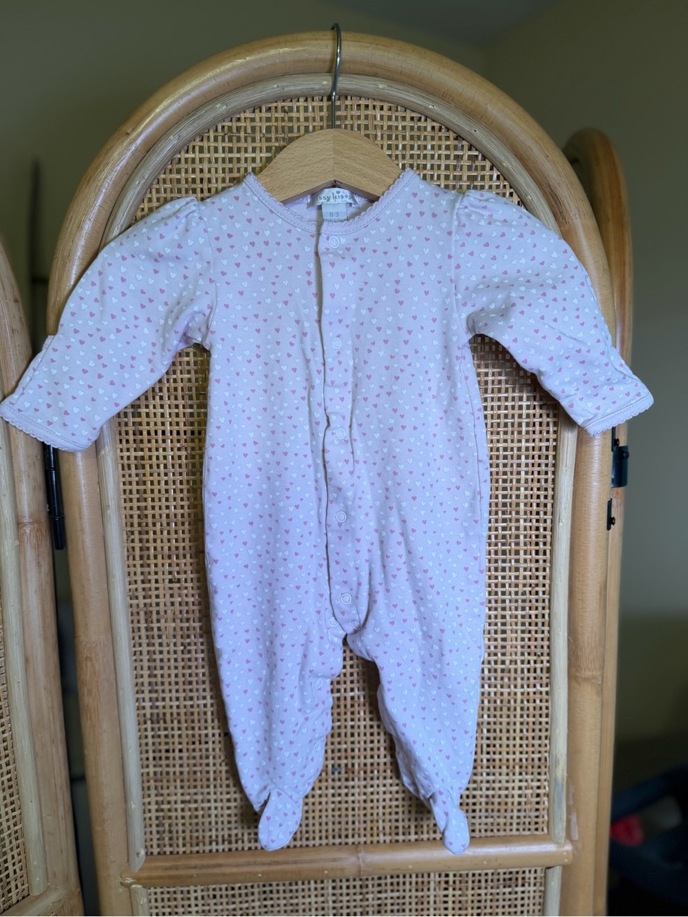 Kissy Kissy Light Pink Onesie & Matching Hat